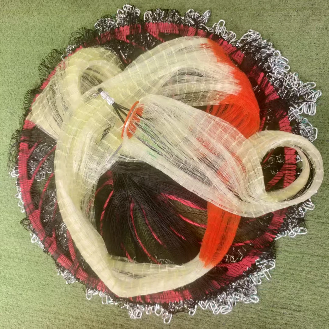 新升级固定分线器大飞盘撒网钢拉丝加重铁链撒渔网