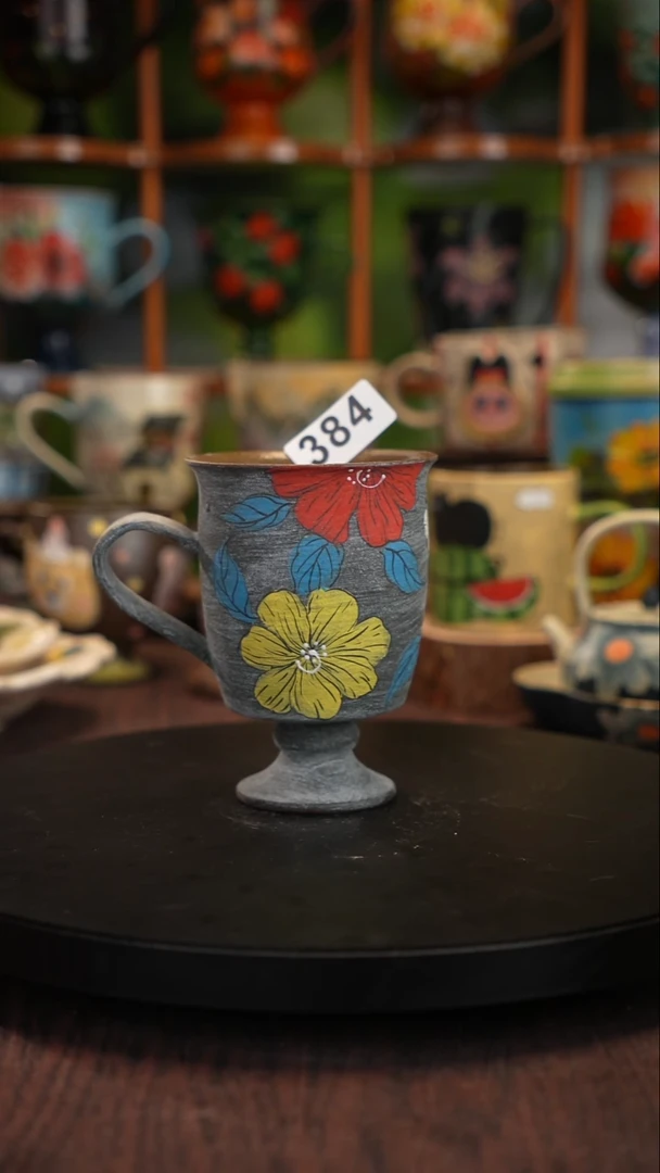 五彩手绘瓷陶紫砂杯