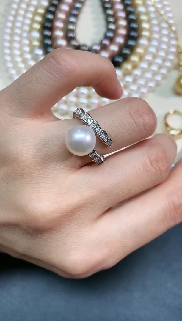 【闪购商品】海水珍珠戒指18K金镶嵌A88|6980