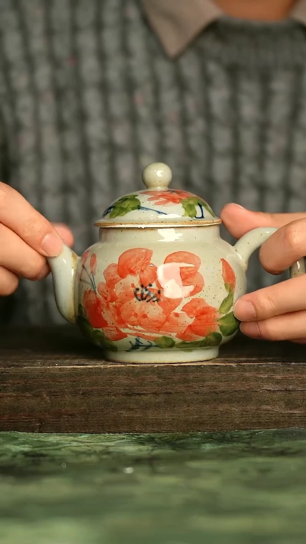 陶瓷青诗集手工手绘瓷器