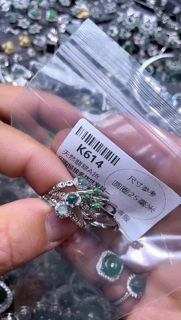 【闪购商品】翡翠颈饰未镶嵌K614戒指 多样性发其二