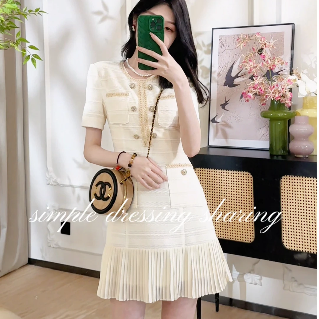 LULU【锦缎曼舞】春季新款气质轻奢高级感法式连衣裙-25LU00010A