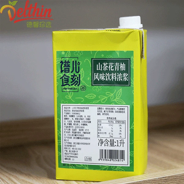德馨谱儿食刻山茶花青柚风味饮料浓缩汁果汁茶汤奶茶店原料商用