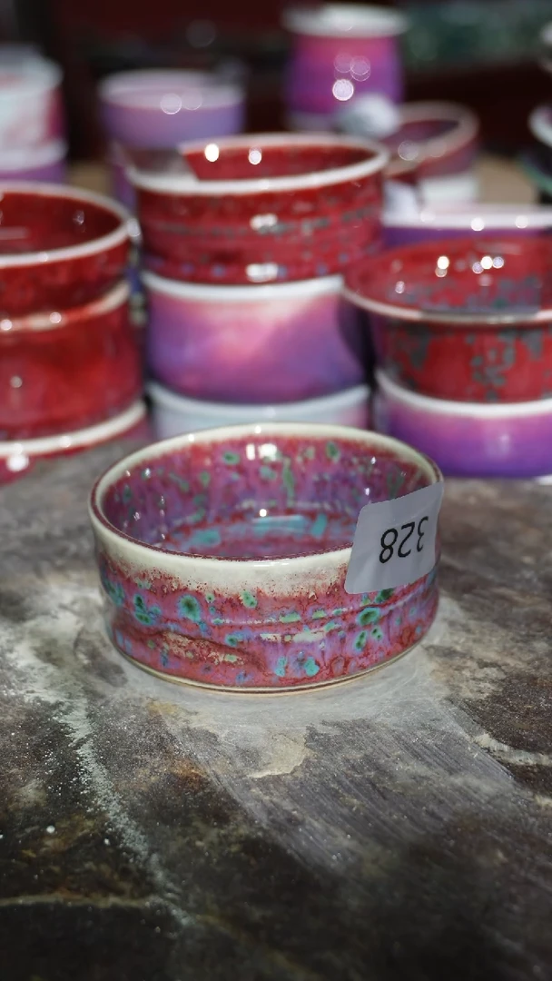 摆件陶精品窑变钧瓷茶器