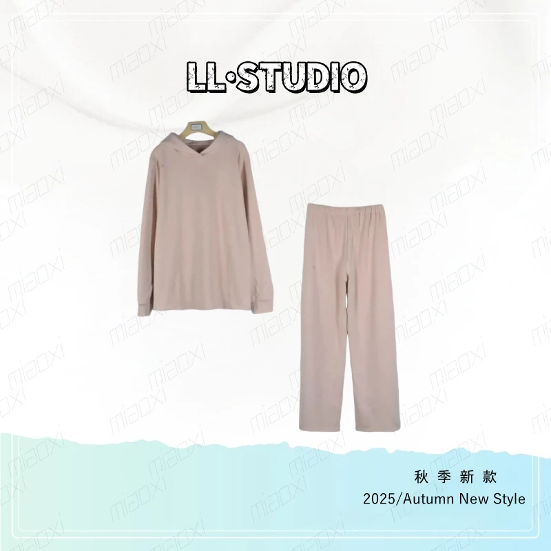 妙兮·LL秋季新款时尚百搭气质休闲风卫衣上衣+裤子套装*20252332