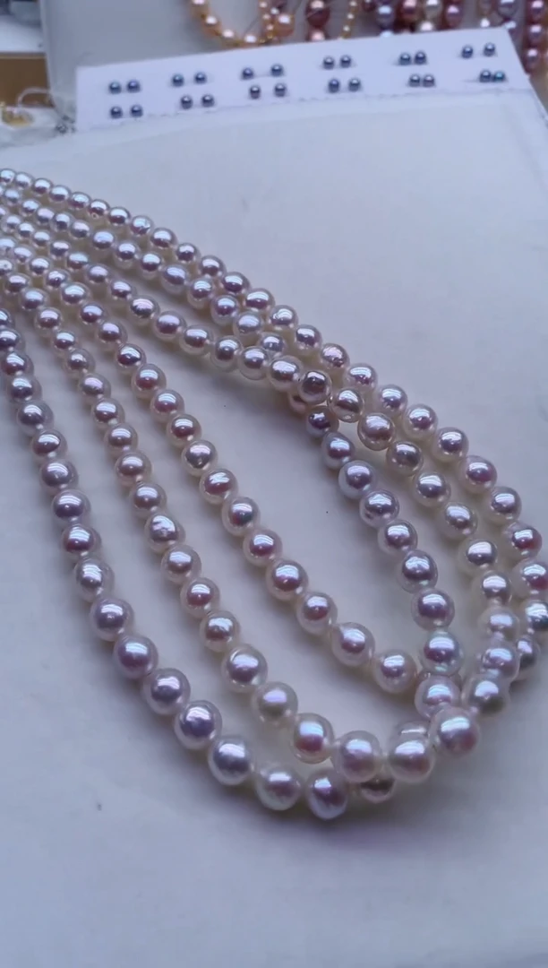 淡水珍珠银S925镶嵌项链多样性发其一，非无暇