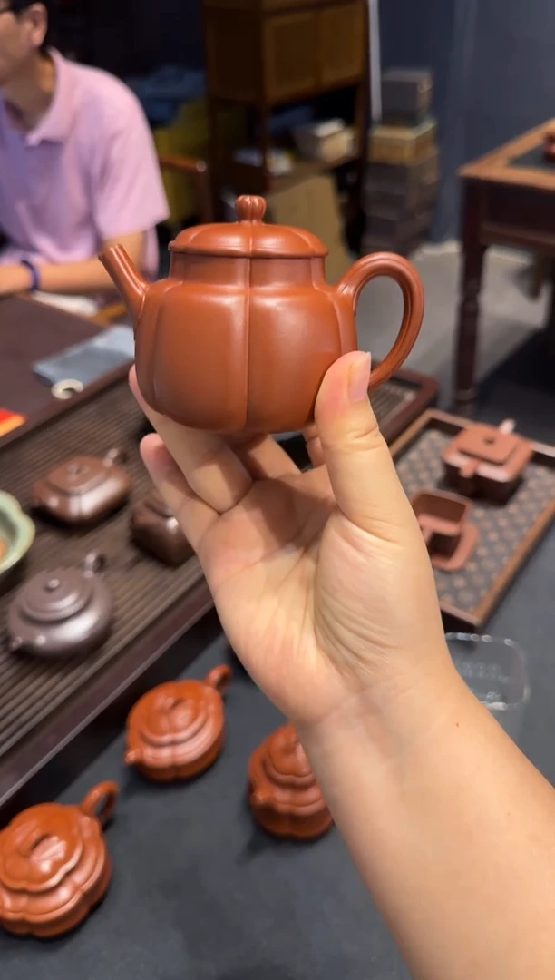 茶壶紫砂泽***m繁花 朱泥