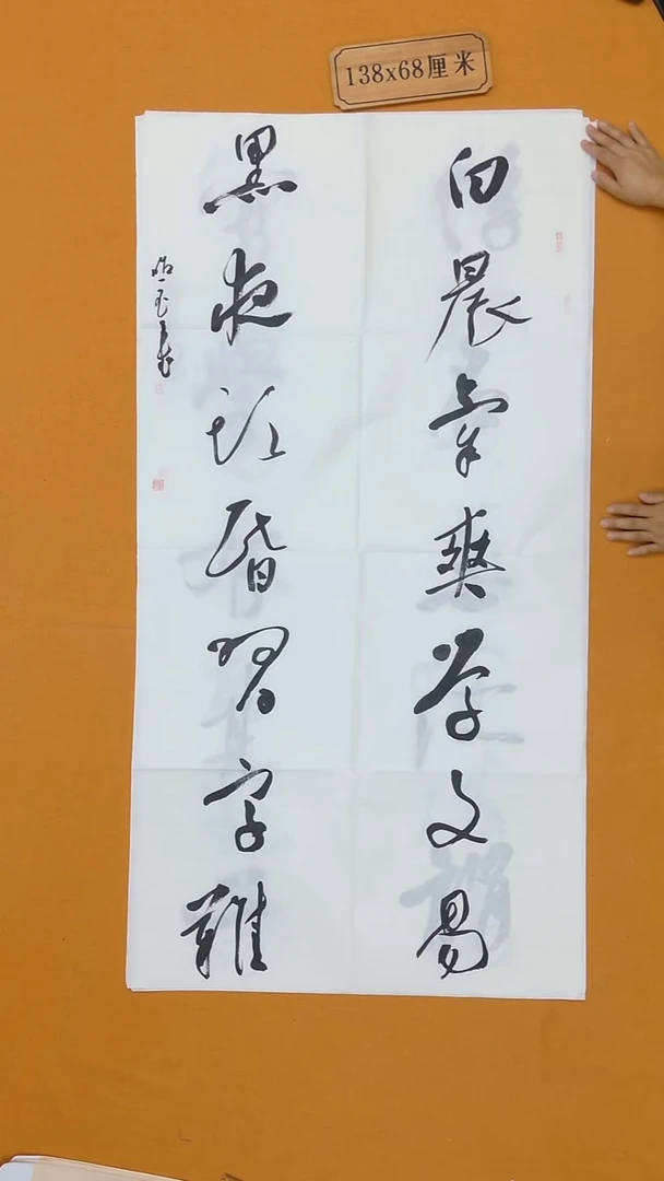 书法朗照玉 甘肃理S  138*68cm