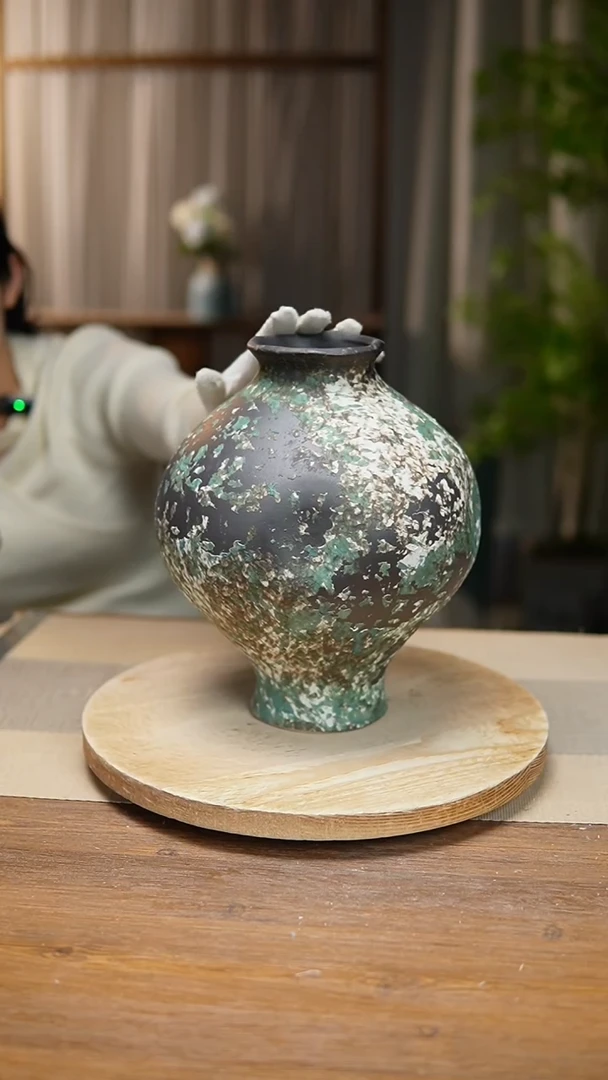 【闪购商品】陶瓷花器涂鸦绿灯笼