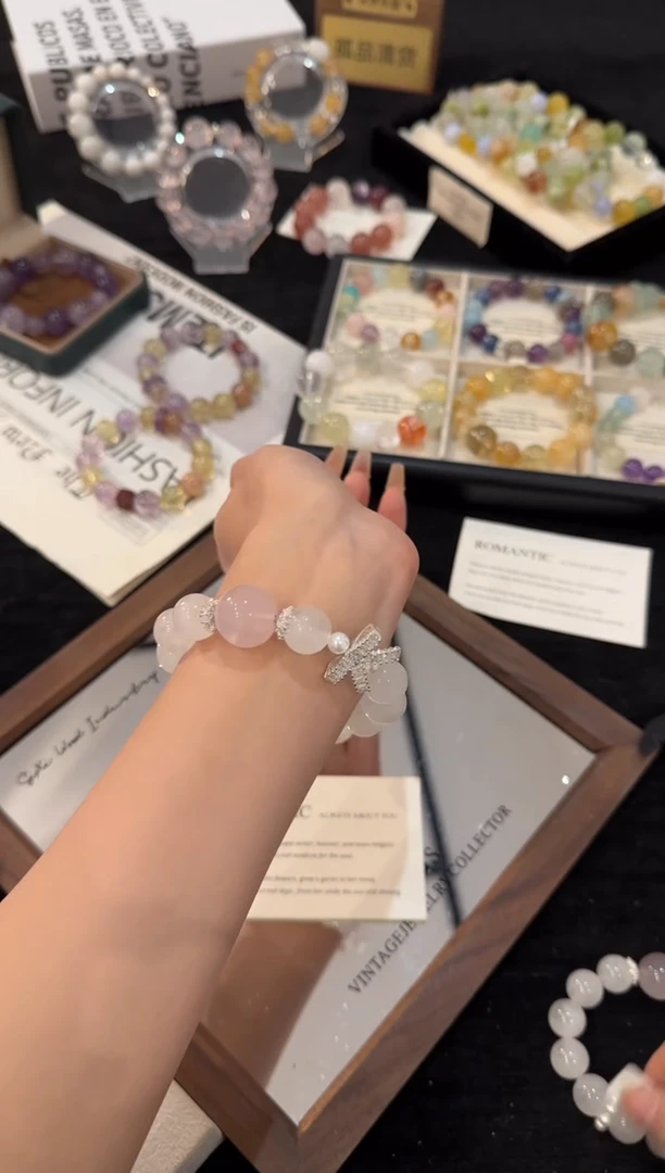 合金手链水晶白幽灵x1963