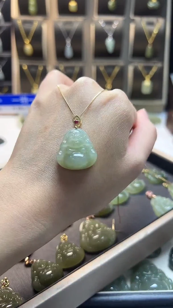 吊坠(不含链)银S925镶嵌和田玉吊坠(不含链) 银S925镶嵌 和田玉