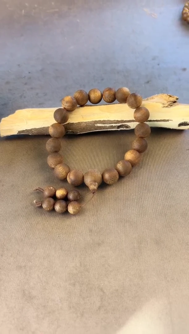 沉香沉香碎屑虎斑奇14手持圆珠沉43克+多样性发一