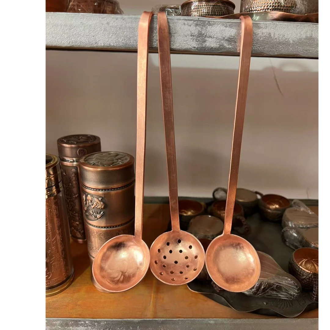 家用纯紫铜手工打造铜汤勺