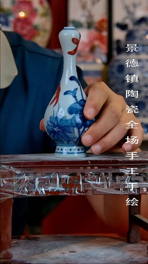 摆件景德镇陶瓷 手工手绘