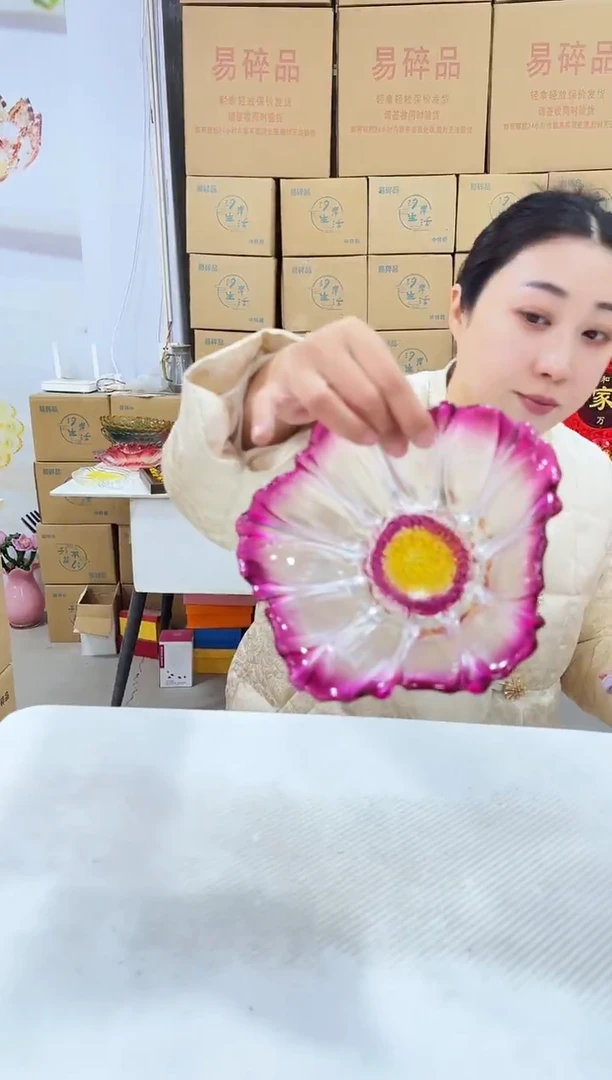 紫色葵花小号果斗一个