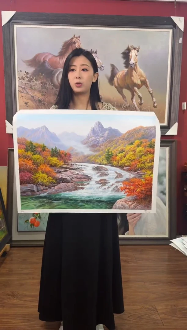 油画【8号】约50*70cm丨朝鲜原创纯手绘孤品油画丨顺丰包邮