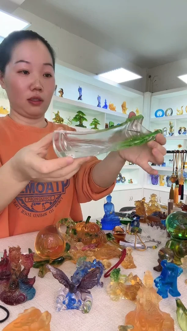 手工艺品琉璃竹子香插