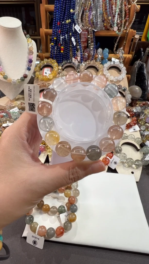 合金手链水晶ღ****语浅笑ꫛ不语 定制款 天然水晶默认微瑕