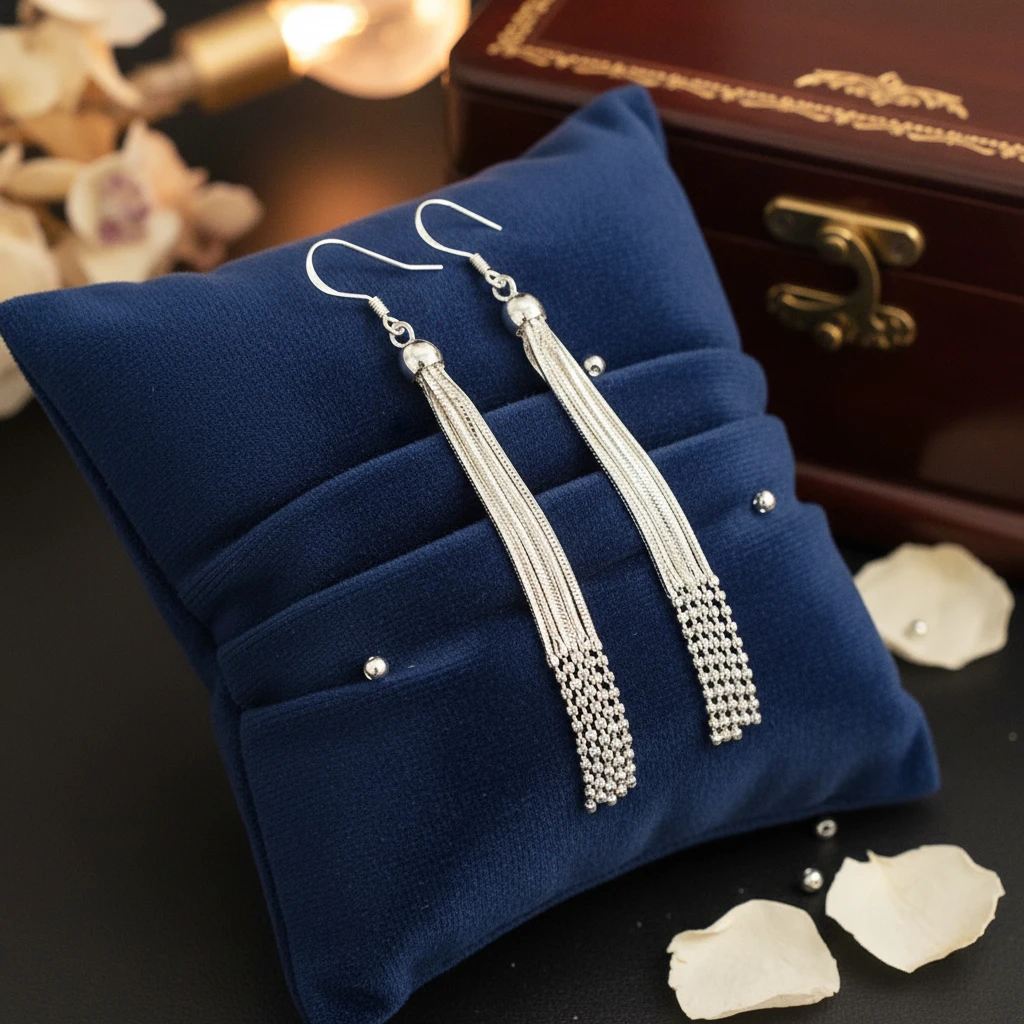 925银耳饰 民族风镶嵌耳饰 ES01001