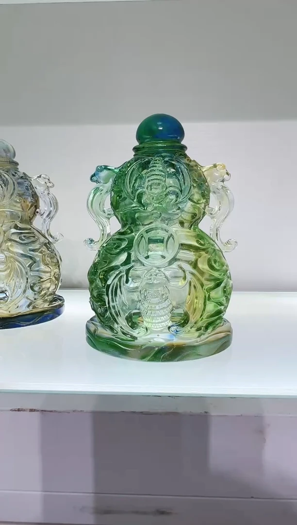 手工艺品琉璃古法琉璃葫芦香炉