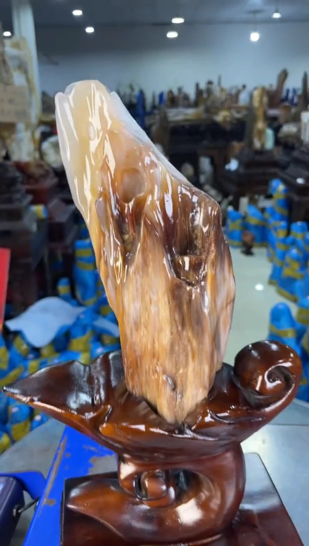 未镶嵌摆件硅化玉焰*20