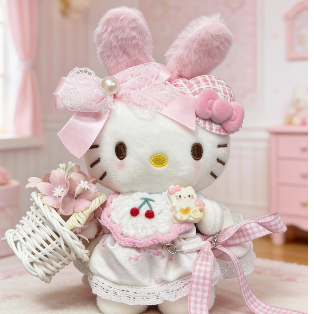 正版【Kitty挂件】春日生日礼物三丽鸥可爱毛绒玩具挂件配饰玩偶