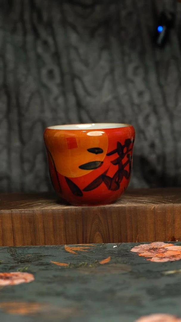 杯釉下彩手工手绘同款陶器