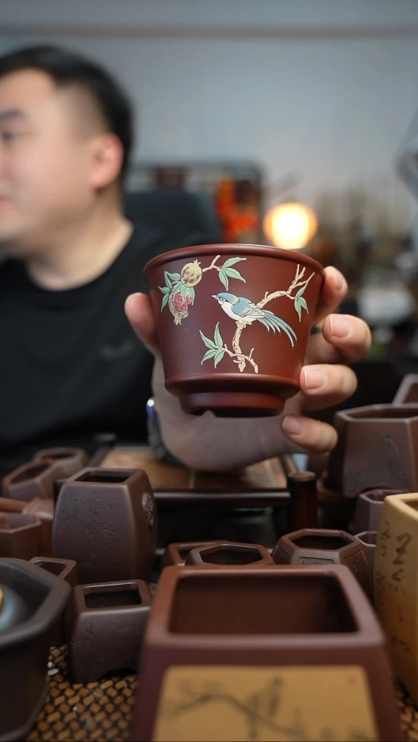 紫砂花盆長木軒精品紫砂