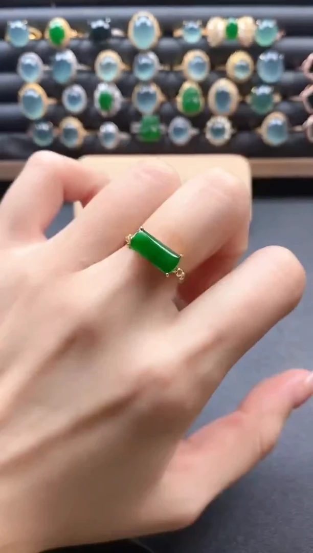 银S925镶嵌戒指翡翠51151