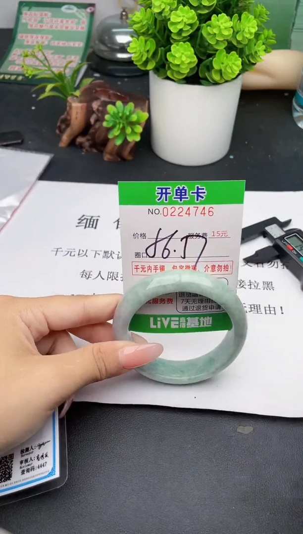 未镶嵌手镯翡翠46天然翡翠A货