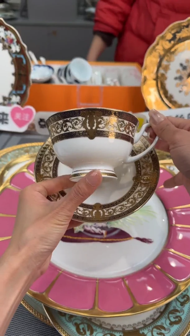 【闪购商品】瓷片220毫升杯碟福利款 微瑕