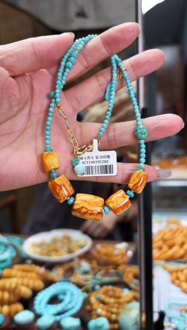 【闪购商品】琥珀项链未镶嵌项链多样发其一