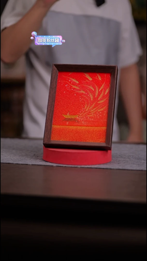 国画锦鲤-8寸 流沙 手写-