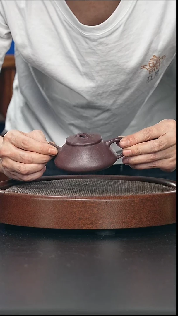 茶壶紫砂井瓢-紫泥-全手工无添加-170cc（完美品）