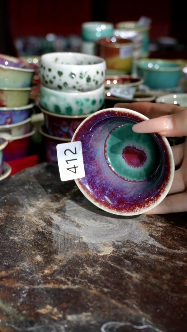 摆件精品窑变钧瓷茶器