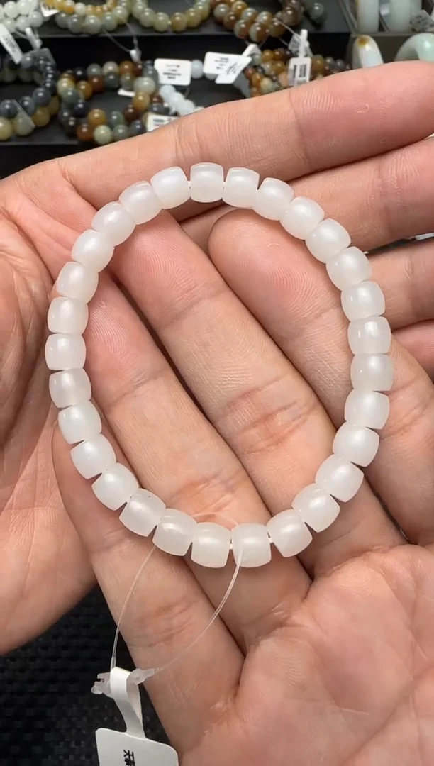 未镶嵌手串和田玉W***～天泰手串卡6x7