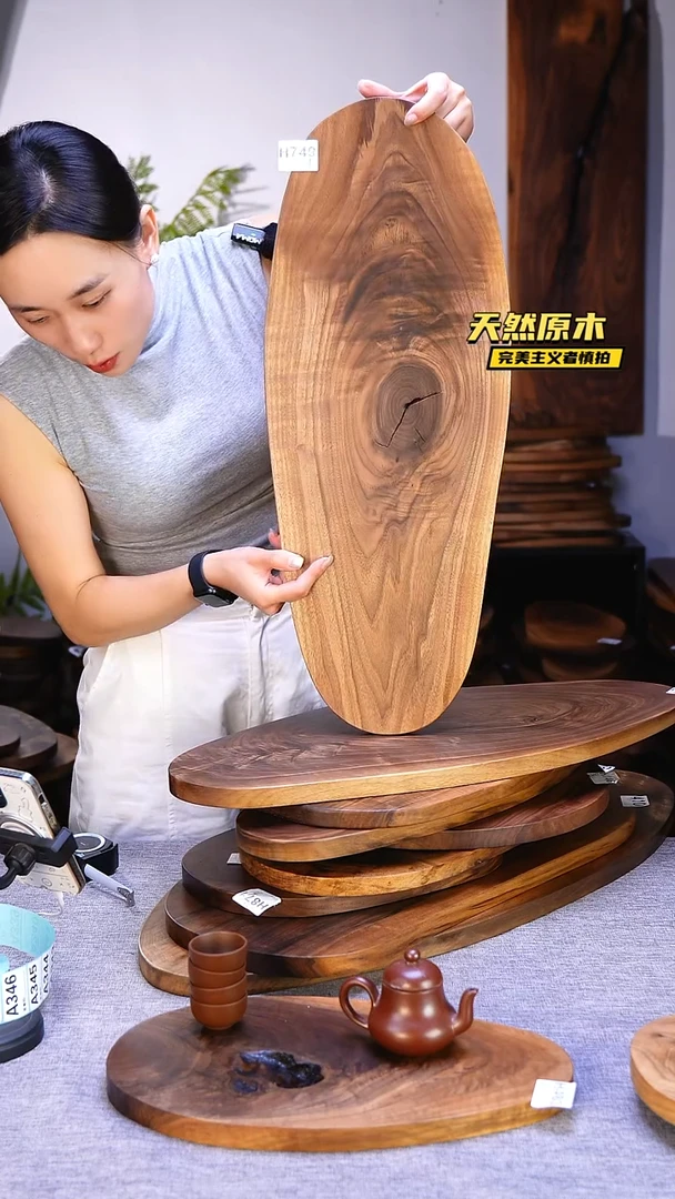 木北美黑胡桃原木.干裂疤结不属于商品质量问题完美主义者慎拍