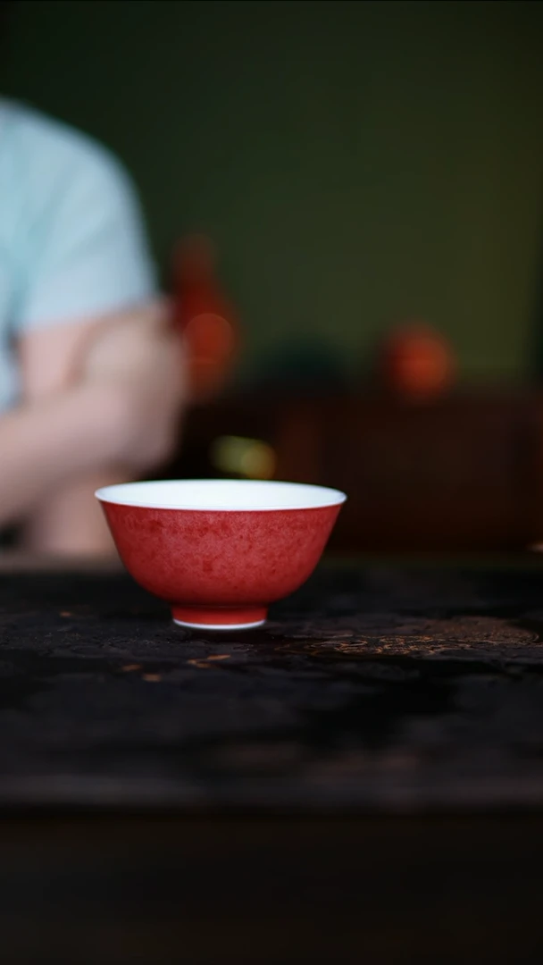 杯子景德镇纯手工陶瓷豇豆红