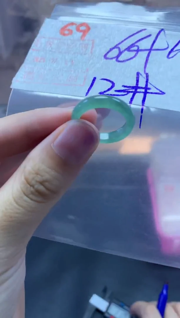 未镶嵌定制翡翠戒圈12#76毛货需精细抛光