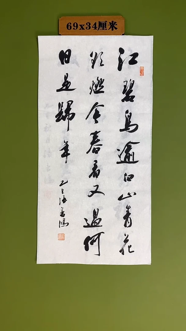 书法书法 张若鸿 尺寸69cm*34cm