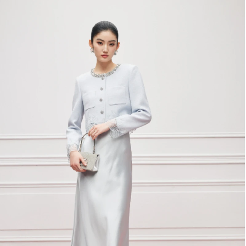 MandyZhang优雅风短外套2026春长袖上衣