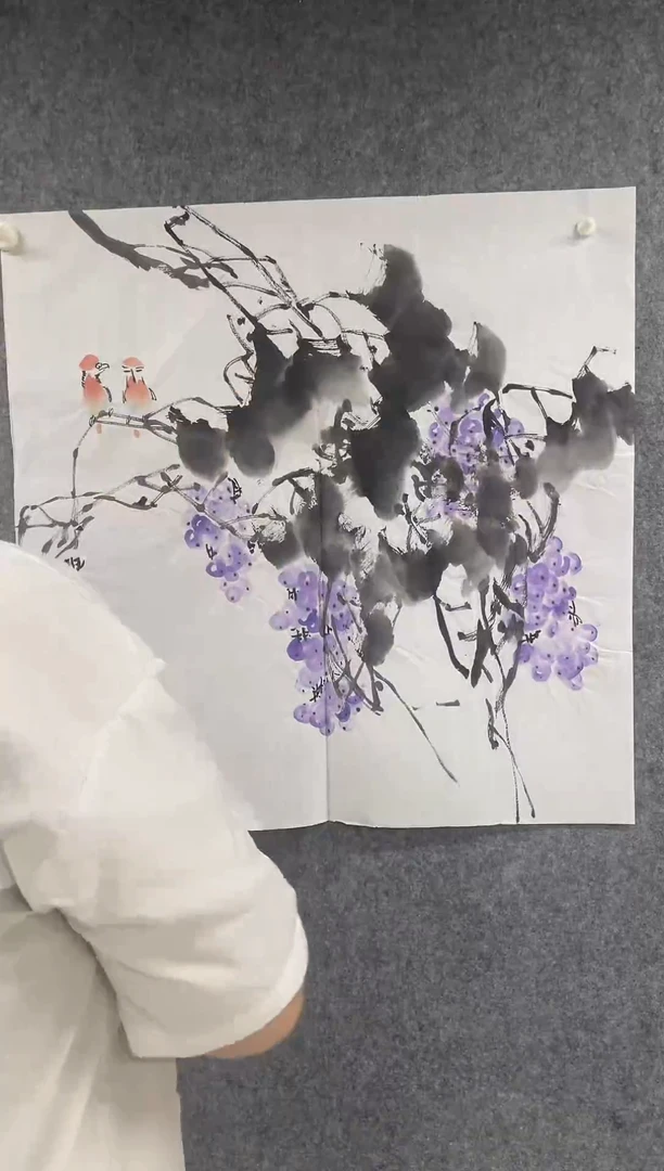 国画专属补贴链接0000写意葡萄