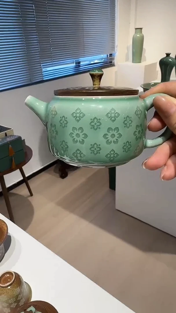 龙泉窑青瓷手工茶器包邮