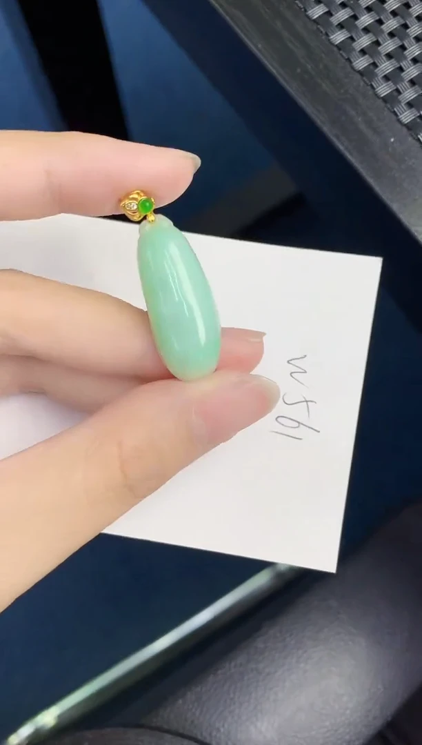 翡翠银S925镶嵌颈饰天然翡翠緬甸A貨