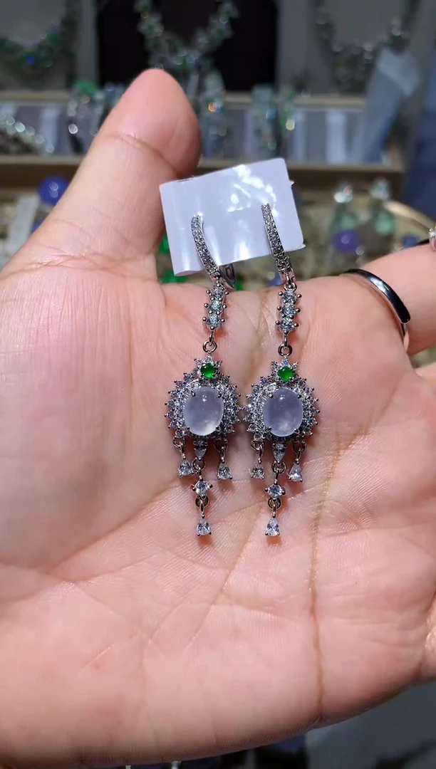 翡翠未镶嵌耳饰耳环