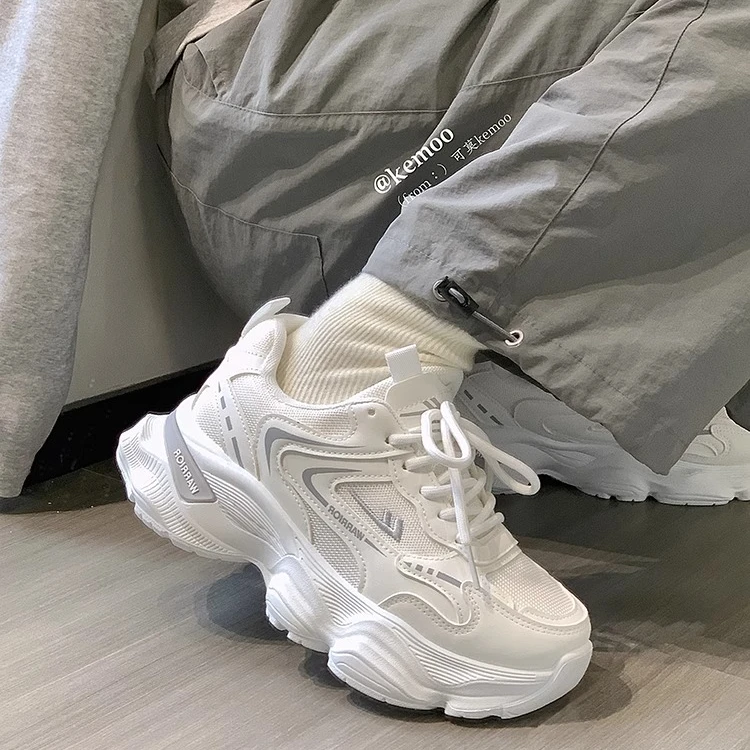 回力老爹鞋女款百搭新款网鞋透气网面休闲小众软底运动鞋厚底女鞋