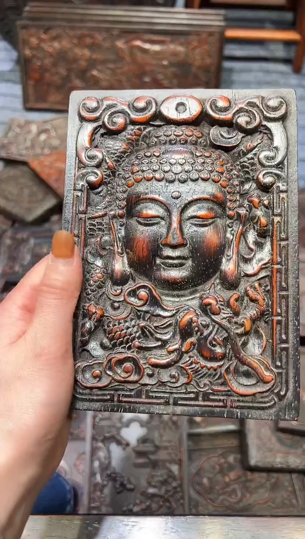 木紫檀雕刻一物一拍