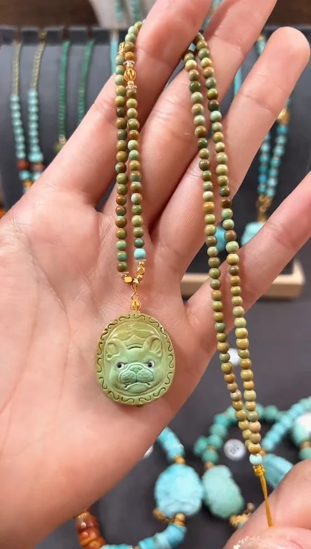 【闪购商品】绿松石颈饰18K金镶嵌绿松石项链