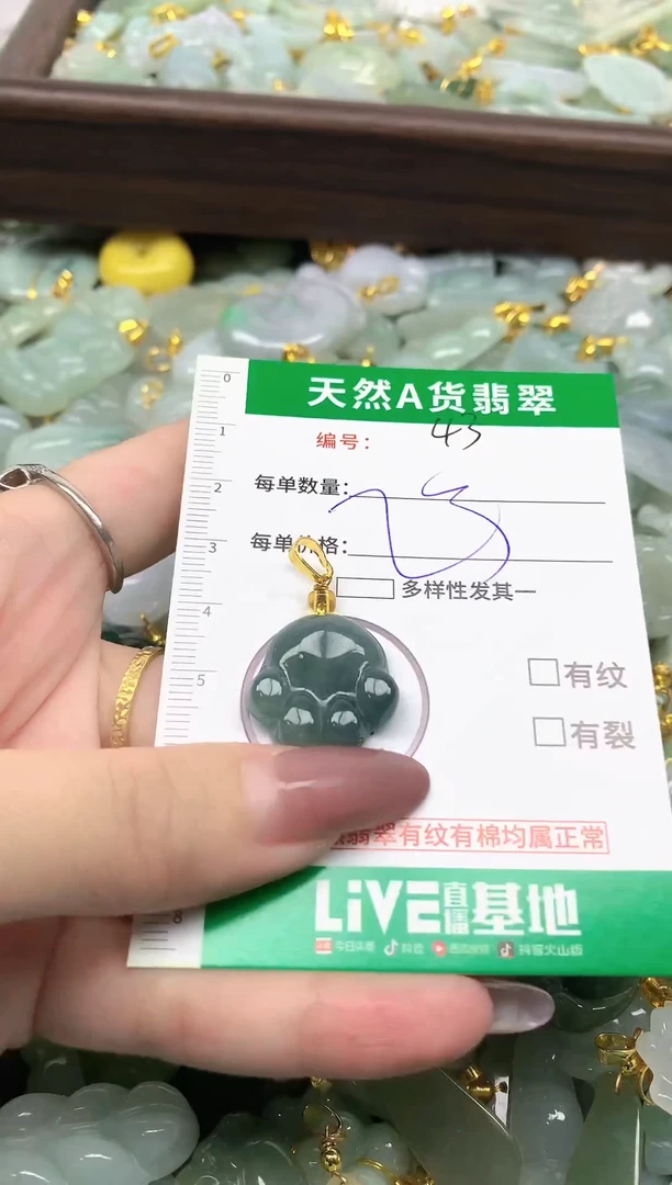 颈饰未镶嵌翡翠纯天然缅甸A货翡翠-43