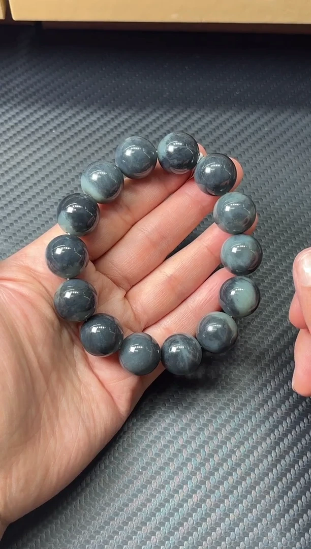 未镶嵌手串和田玉若羌毛毛矿微色差卡16Pj